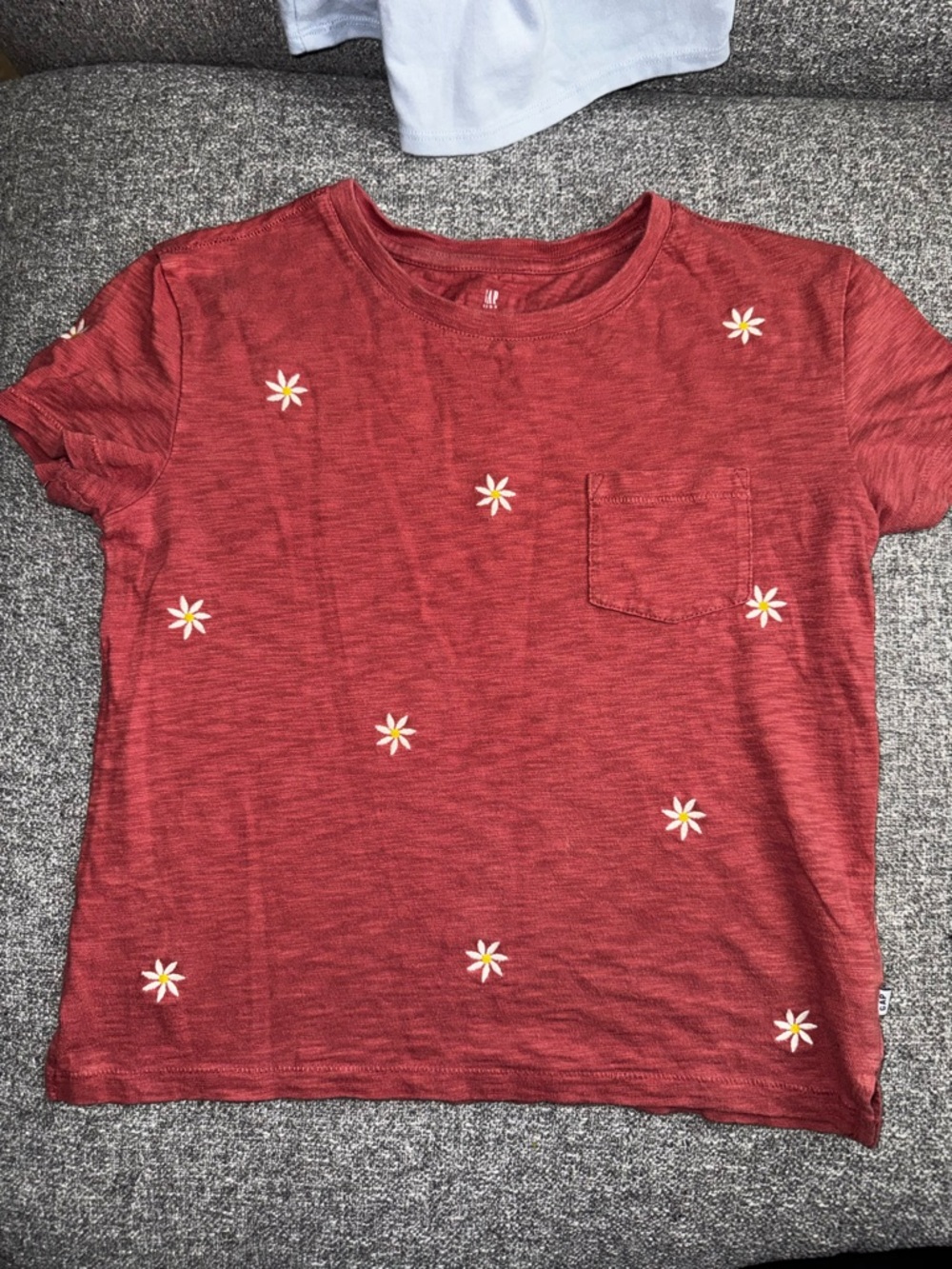 GAP Red Daisy Pocket Short Sleeve Tee